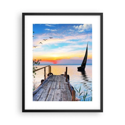 Affiche dans un cadre noir - Poster - Bonsoir! - 40x50 cm