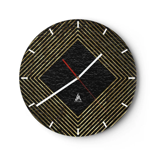 Horloge murale - Pendule murale - Géométrie dans un style glamour - 40x40 cm