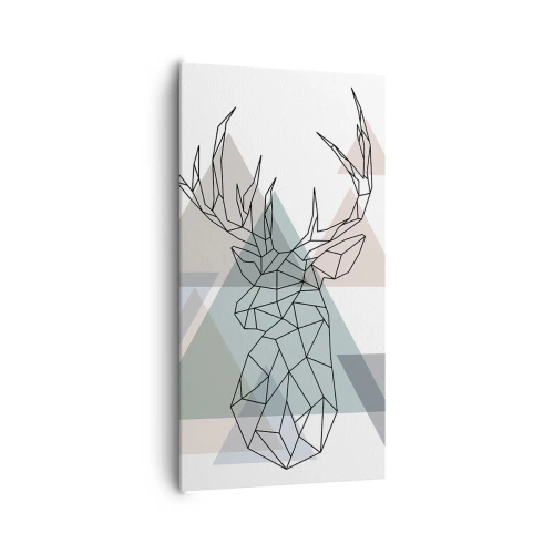 Impression sur toile - Image sur toile - Dans une forêt géométrique - 65x120 cm