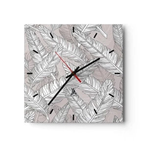 Horloge murale - Pendule murale - Un tourbillon de plumes - 40x40 cm