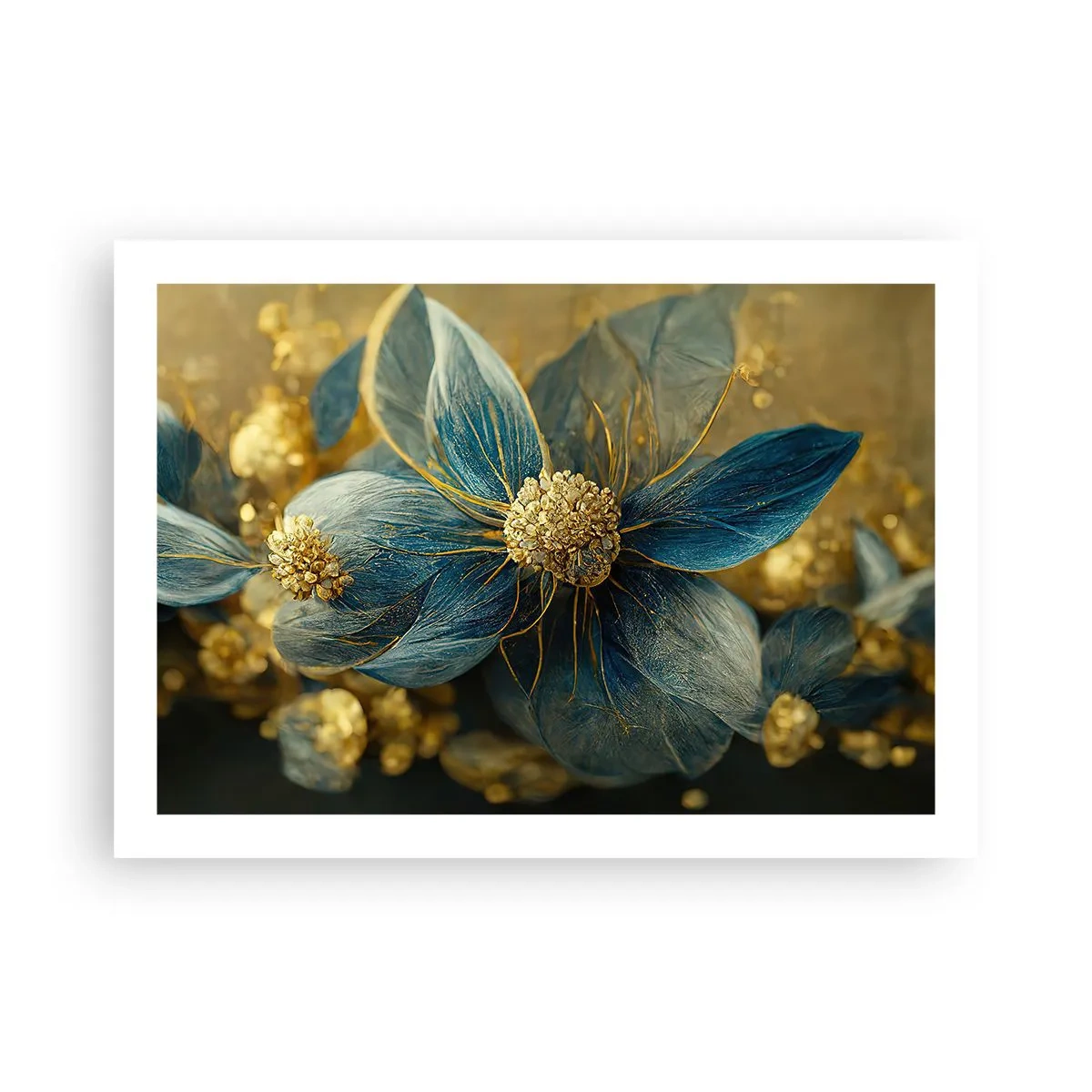 Affiche - Poster - Fleurir avec de l'or - 70x50 cm