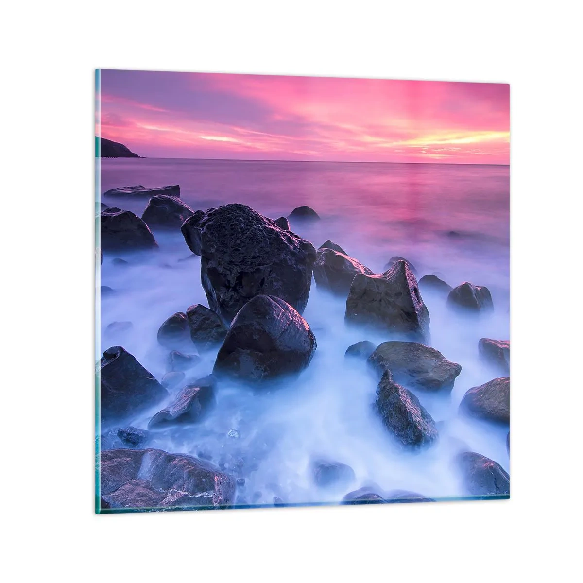 Impression sur verre - Image sur verre - Naissance dans la lumière et le brouillard - 30x30 cm