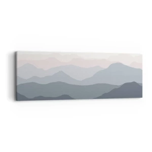 Impression sur toile - Image sur toile - Vagues de montagnes - 90x30 cm