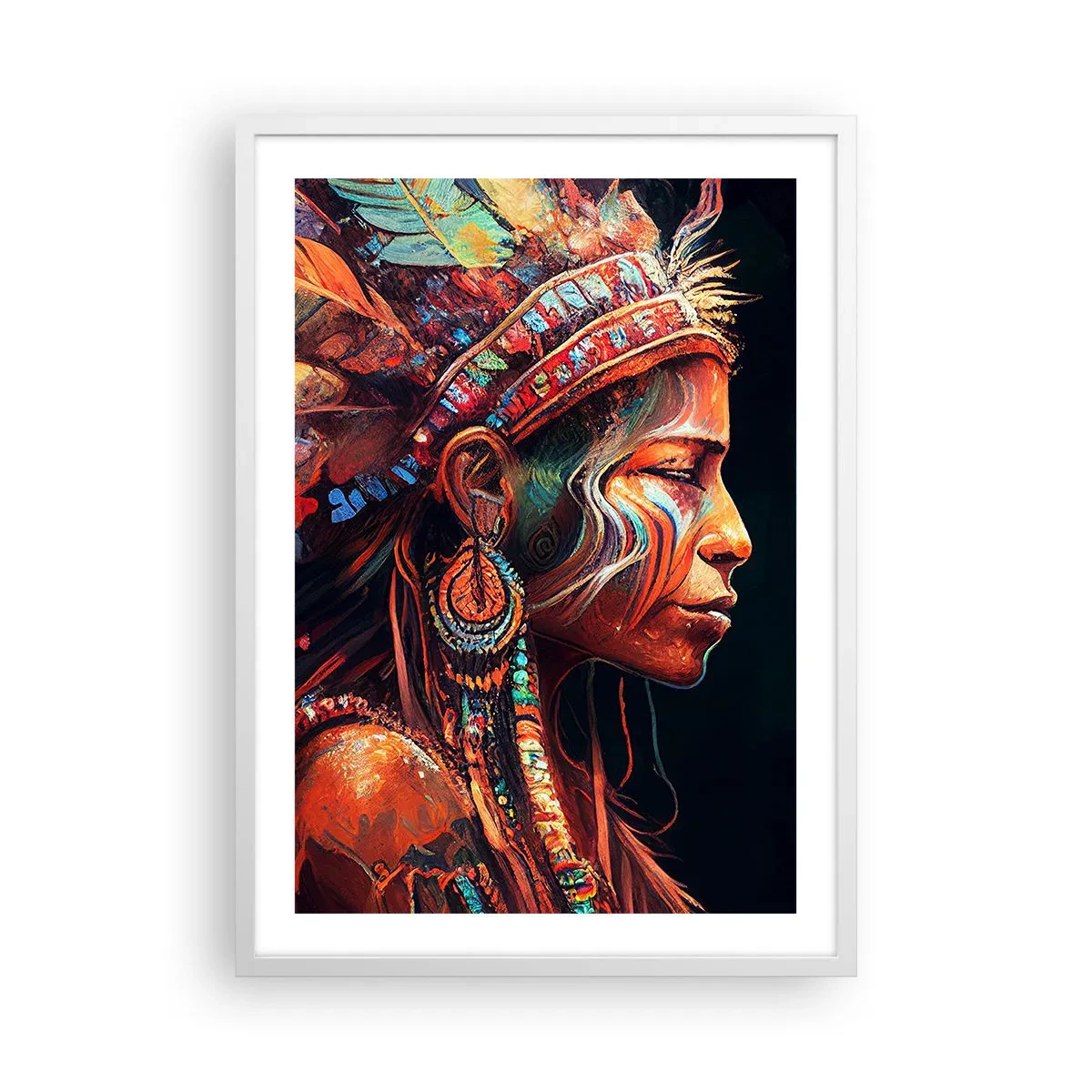 Affiche dans un cadre blanc - Poster - Rituel magique - 50x70 cm