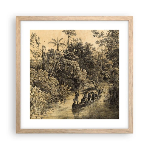 Affiche dans un chêne clair - Poster - Expédition à la source - 40x40 cm