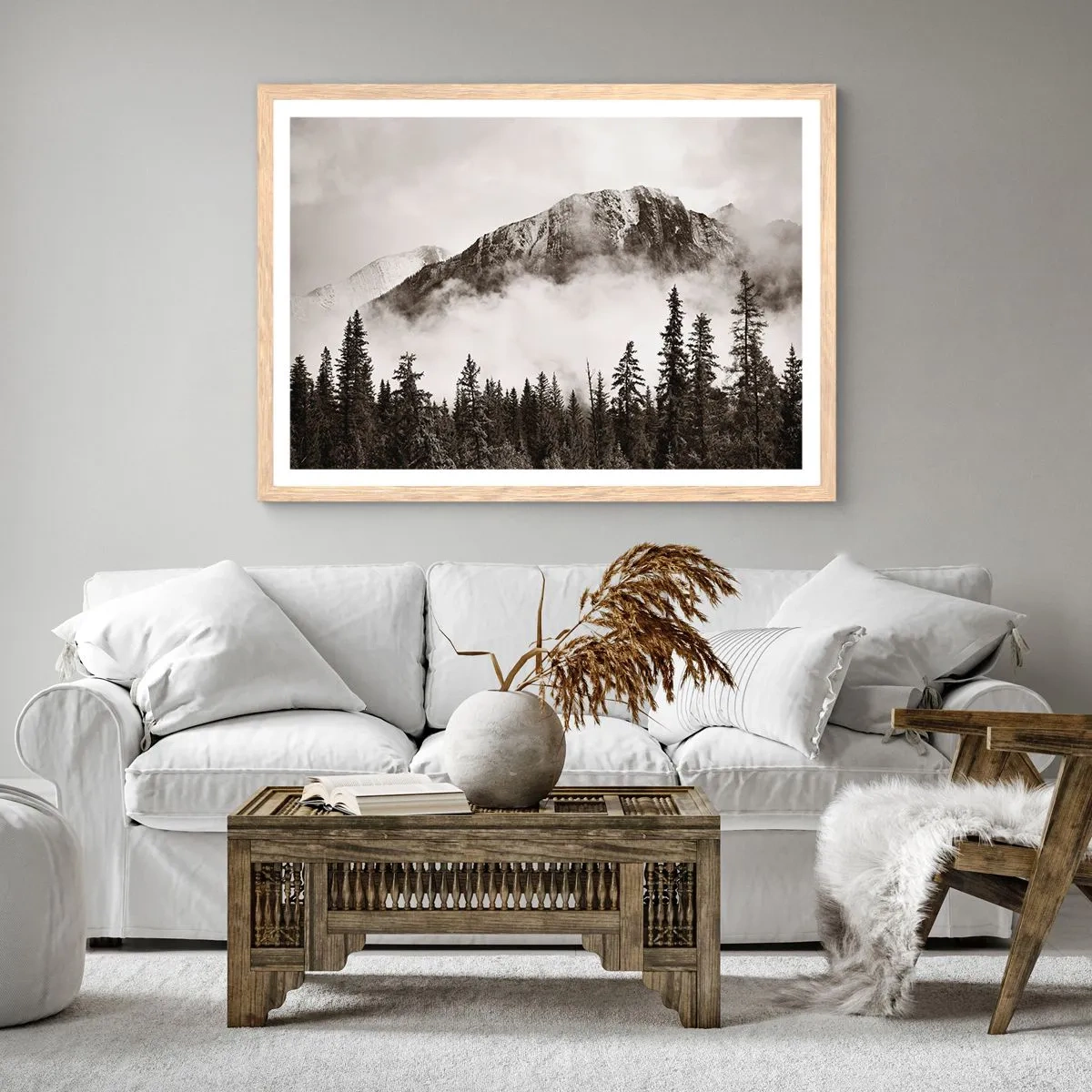 Affiche dans un chêne clair - Poster - Seigneur de granite - 50x40 cm