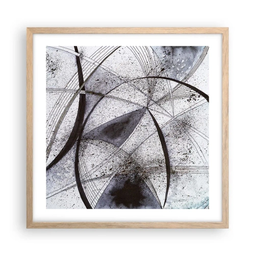 Affiche dans un chêne clair - Poster - Fantaisie futuriste - 50x50 cm