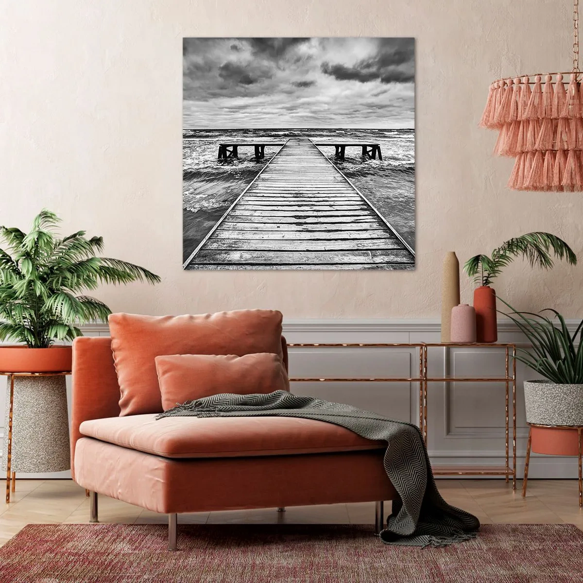 Impression sur toile - Image sur toile - J'attends que le vent, ça le chassera... - 30x30 cm