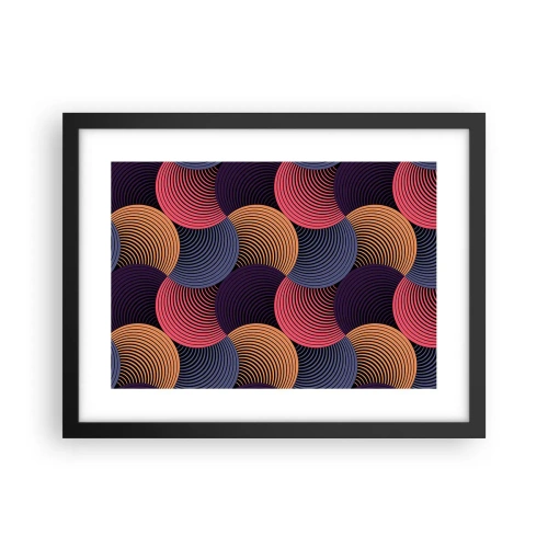 Affiche dans un cadre noir - Poster - Dans un rythme circulaire - 40x30 cm
