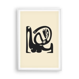 Affiche dans un cadre blanc - Poster - Presque du Picasso - 70x100 cm