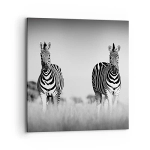 Impression sur toile - Image sur toile - Le monde est bel et bien noir et blanc - 70x70 cm