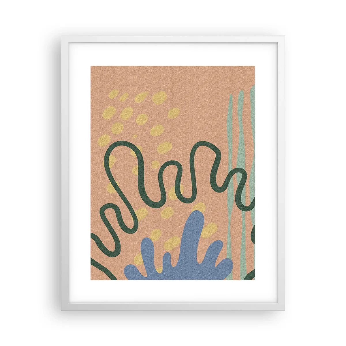 Affiche dans un cadre blanc - Poster - Abstraction : diversité de la nature - 40x50 cm