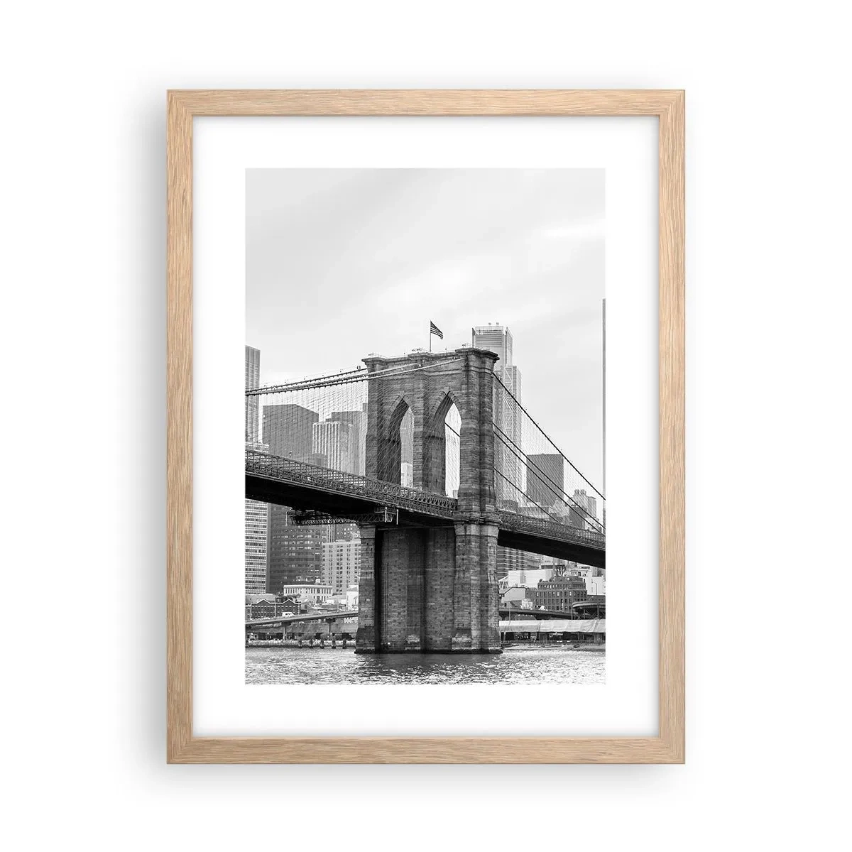 Affiche dans un chêne clair - Poster - Climat New-Yorkais - 30x40 cm