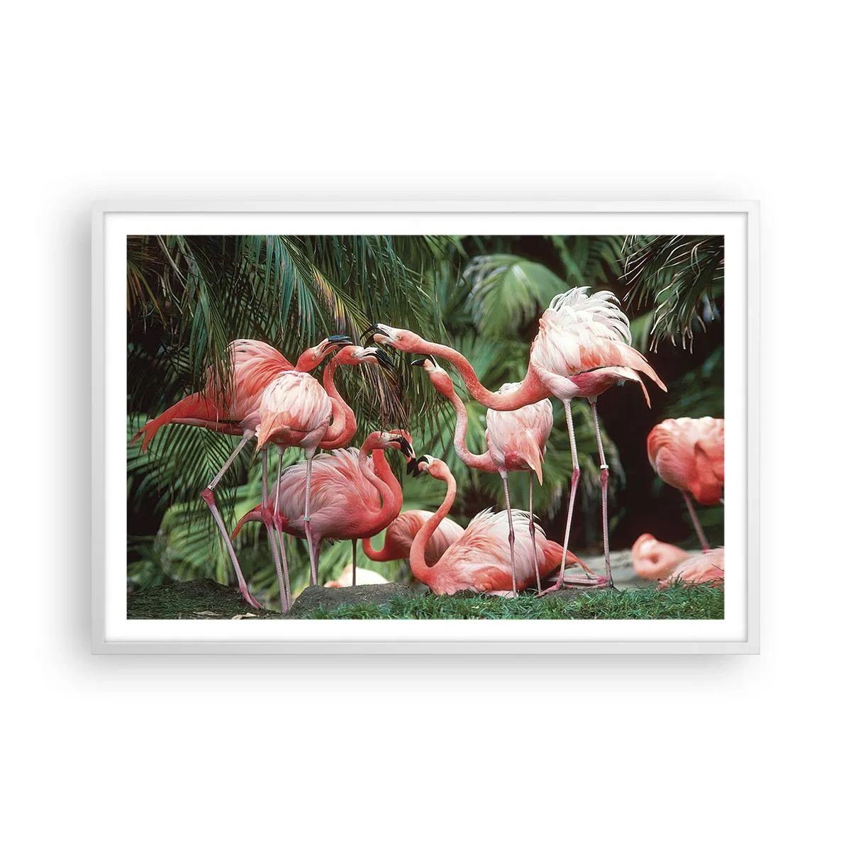 Affiche dans un cadre blanc - Poster - Potins d'après-midi - 91x61 cm