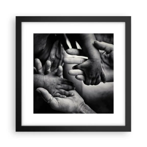 Affiche dans un cadre noir - Poster - Être humain - 30x30 cm