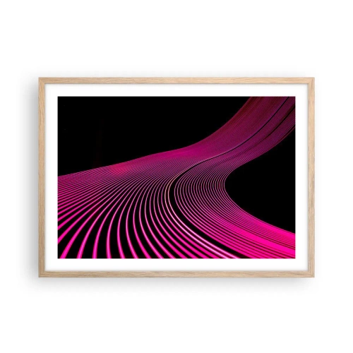 Affiche dans un chêne clair - Poster - Avenue de lumière - 70x50 cm