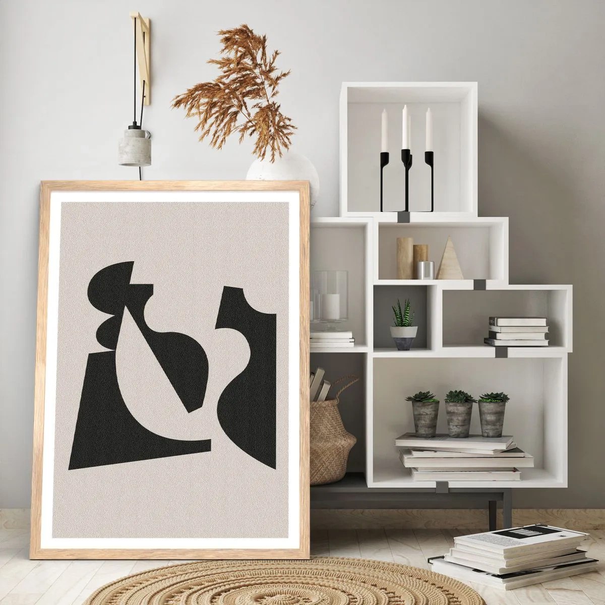 Affiche dans un chêne clair - Poster - À monter soi-même - 70x100 cm