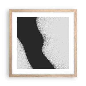 Affiche dans un chêne clair - Poster - Équilibre fluide - 40x40 cm