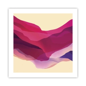 Affiche - Poster - Vagues pourpre - 50x50 cm