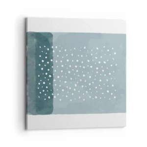 Impression sur toile - Image sur toile - Évolution de bleus - 70x70 cm