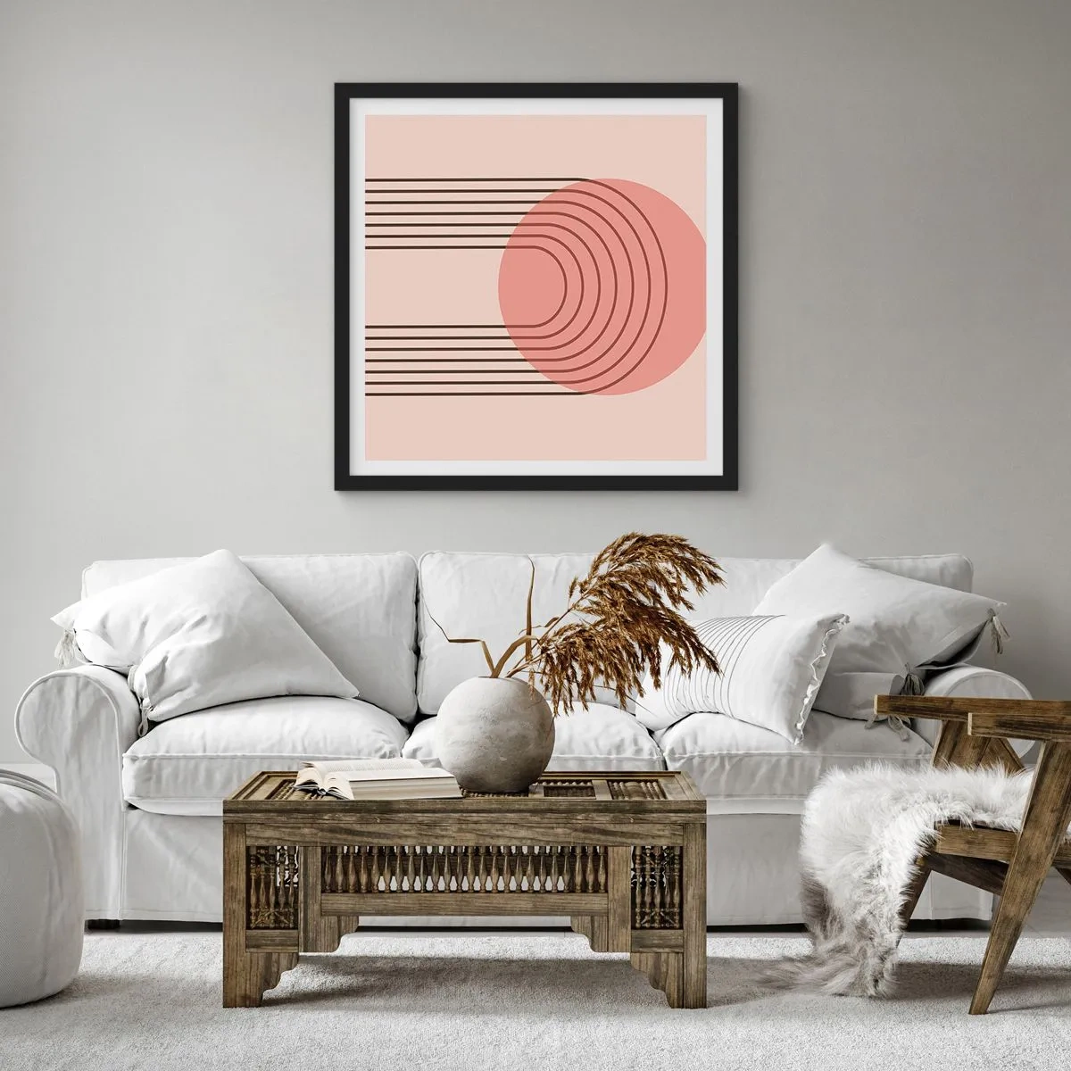 Affiche dans un cadre noir - Poster - Attraction irrésistible - 30x30 cm