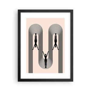 Affiche dans un cadre noir - Poster - Les jambes en l’air - 30x40 cm