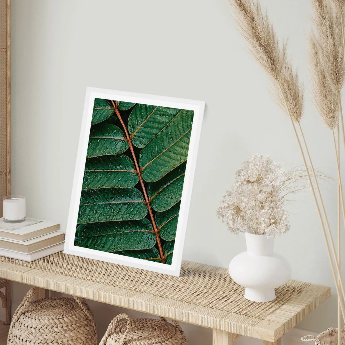 Affiche dans un cadre blanc - Poster - Au rythme de la verdure - 50x70 cm
