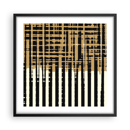 Affiche dans un cadre noir - Poster - Abstraction architecturale - 50x50 cm