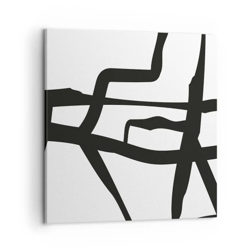 Impression sur toile - Image sur toile - Conception noir et blanc - 50x50 cm