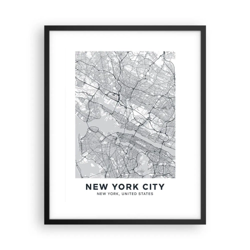 Affiche dans un cadre noir - Poster - Anatomie de la métropole - 40x50 cm