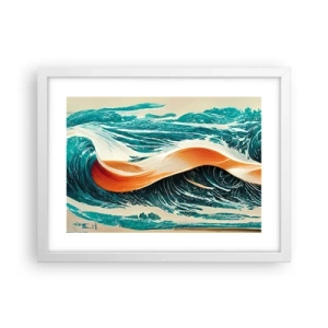 Affiche dans un cadre blanc - Poster - Le rêve d'un surfeur - 40x30 cm