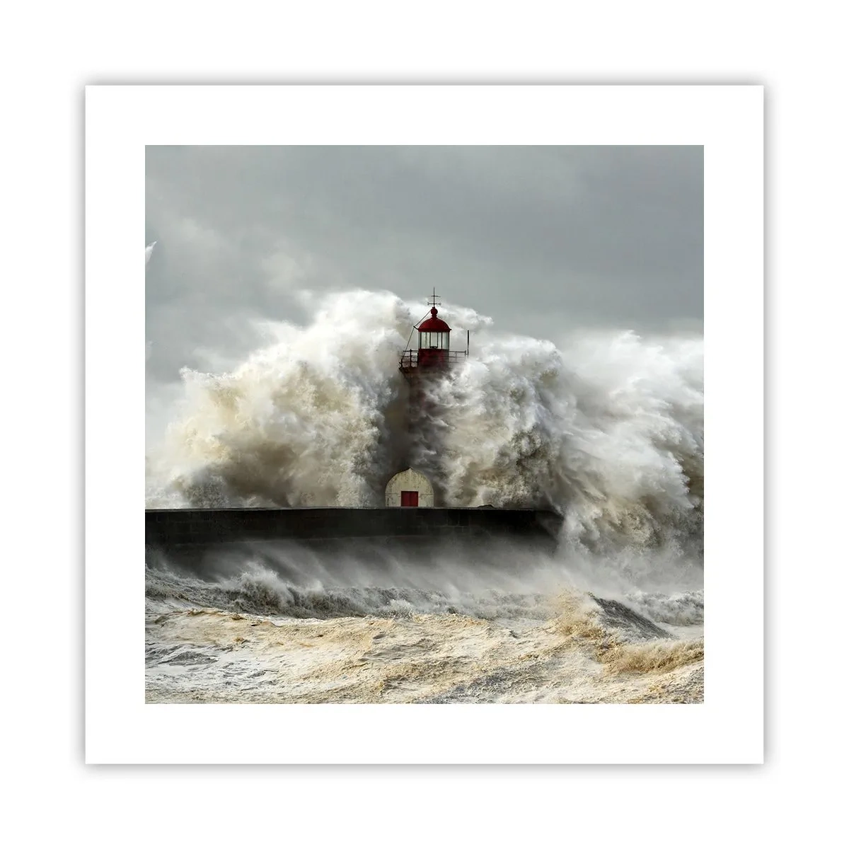 Affiche - Poster - La colère de l'océan - 40x40 cm
