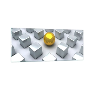 Impression sur verre - Image sur verre - Pourquoi moi? Composition géométrique - 100x40 cm