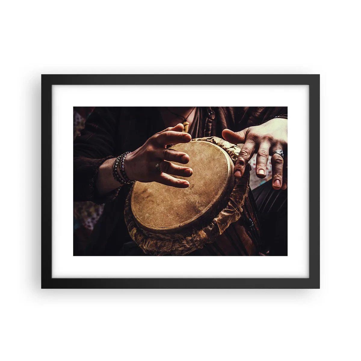 Affiche dans un cadre noir - Poster - Au rythme du coeur - 40x30 cm
