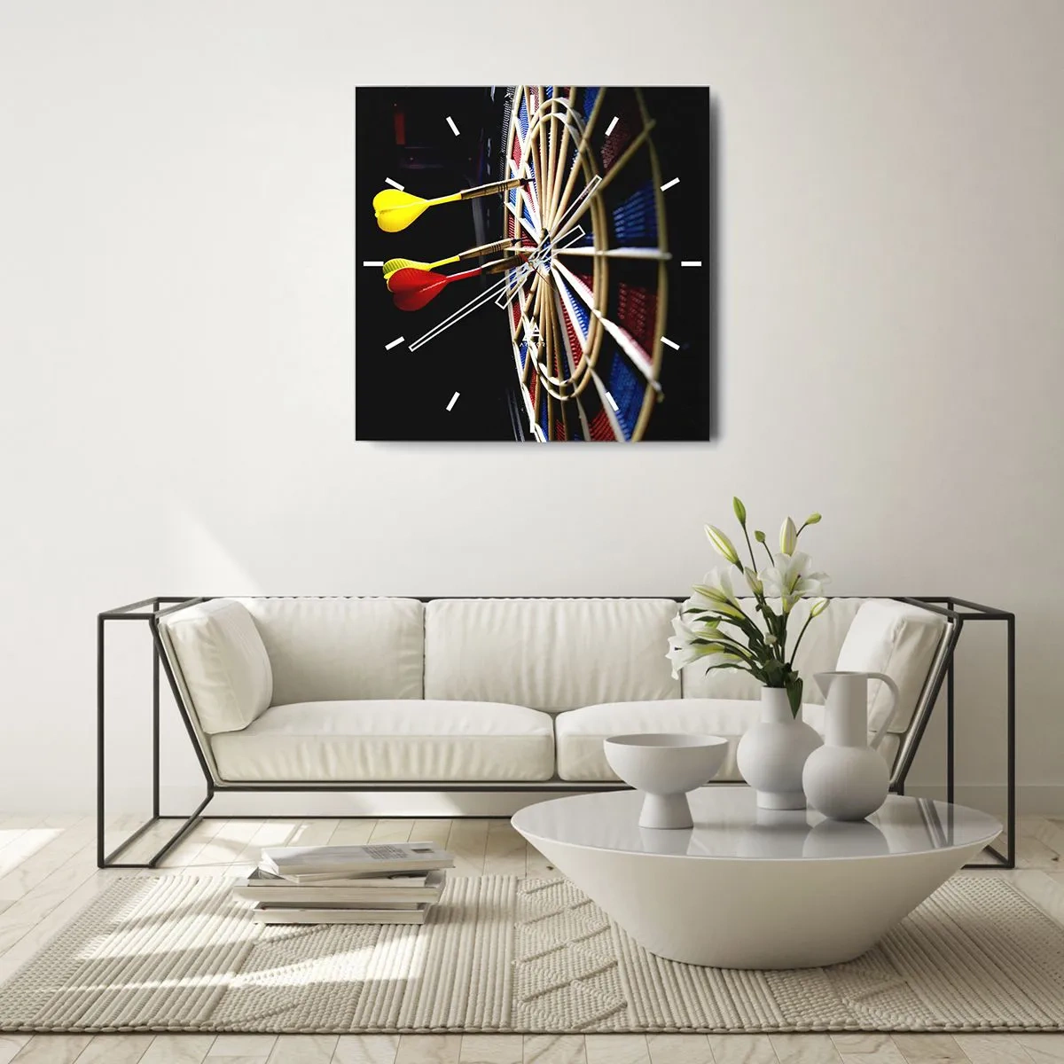 Horloge murale - Pendule murale - Droit au but - 40x40 cm