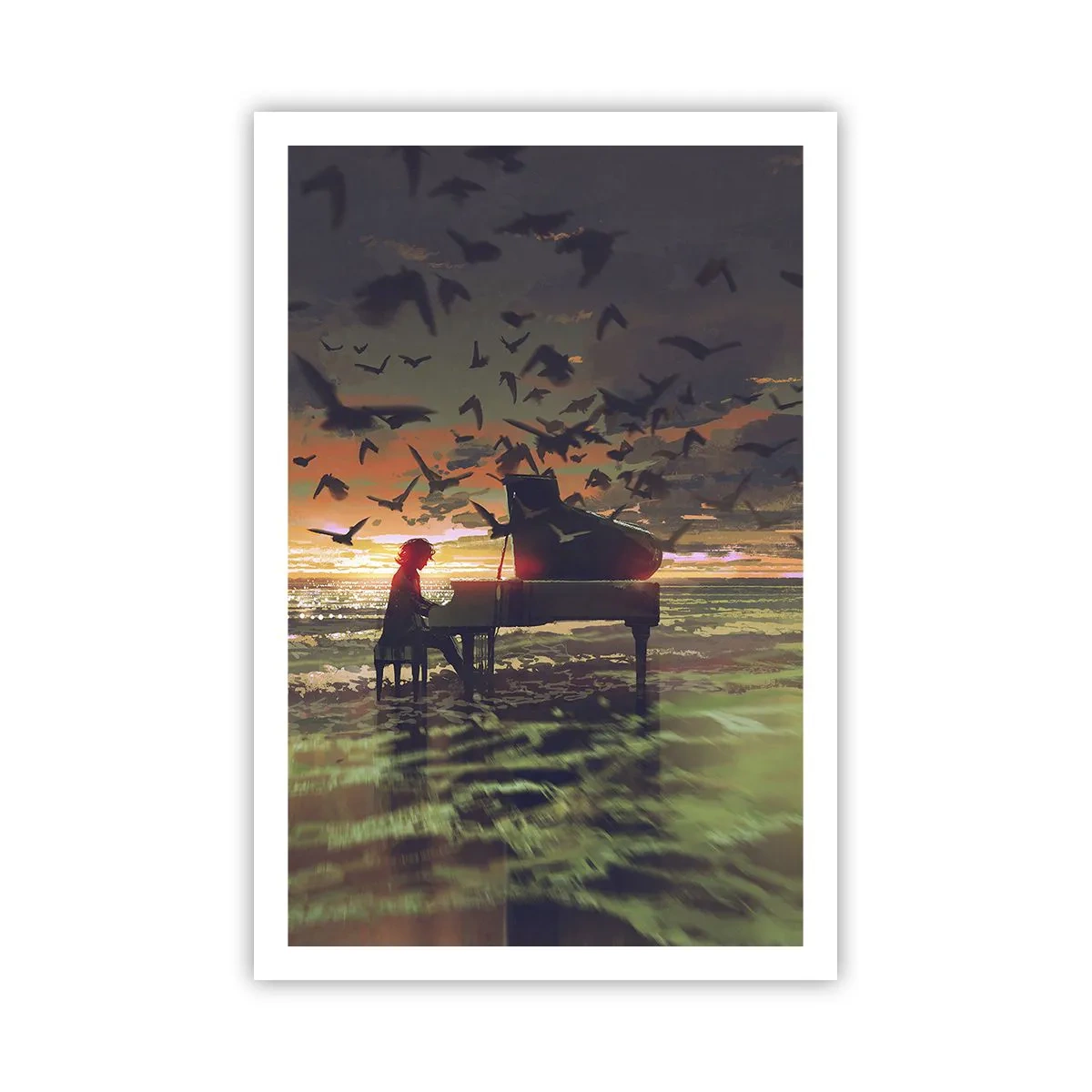 Affiche - Poster - Concert pour piano et vagues - 61x91 cm