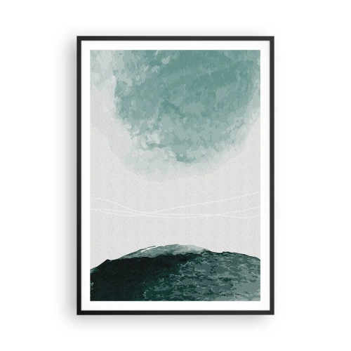 Affiche dans un cadre noir - Poster - Rencontre avec le brouillard - 70x100 cm