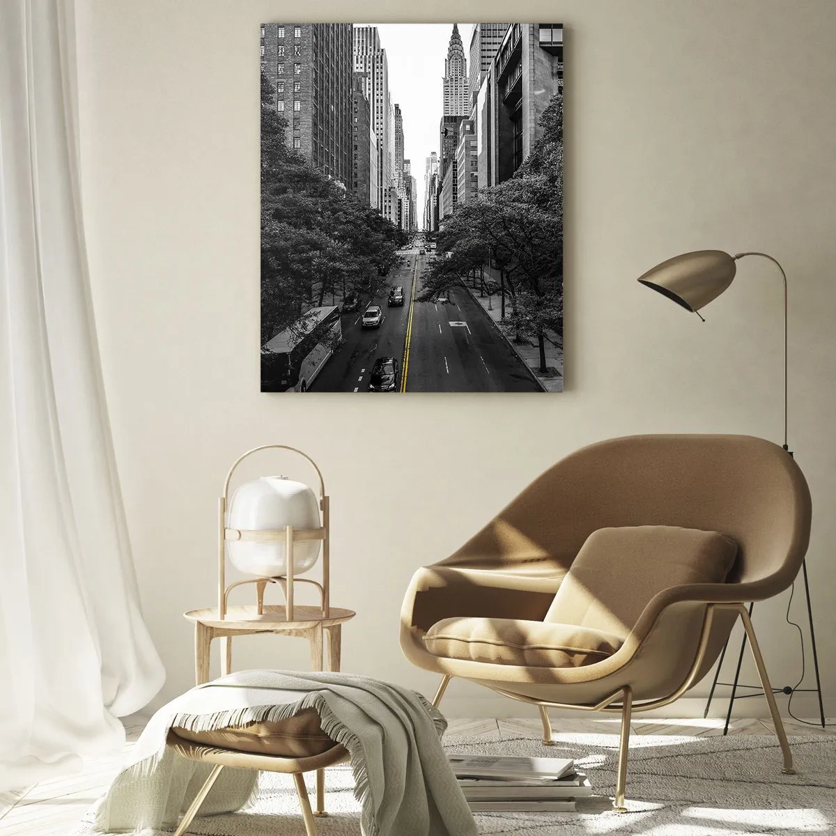 Impression sur verre - Image sur verre - Matin new-yorkais - 80x120 cm
