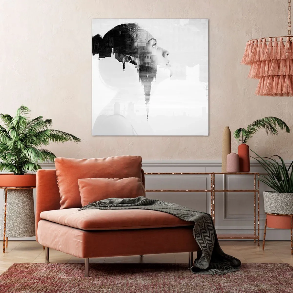 Impression sur toile - Image sur toile - Des deux côtés du verre - 50x50 cm