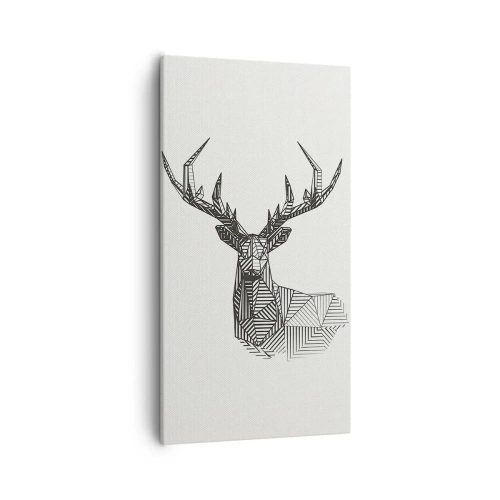 Impression sur toile - Image sur toile - Cerf dans un style cubique - 55x100 cm