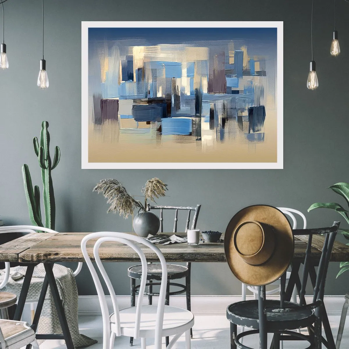 Affiche - Poster - Construction bleue - 91x61 cm