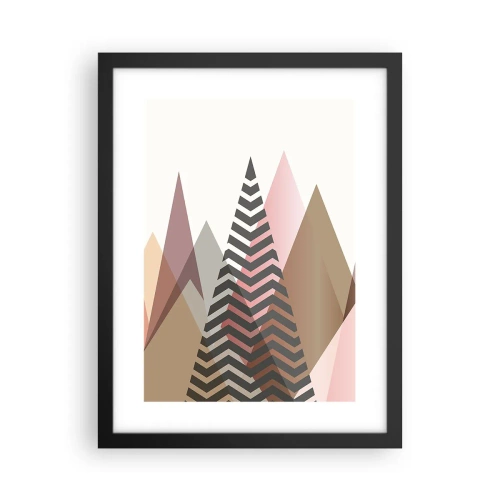 Affiche dans un cadre noir - Poster - Vue pyramidale - 30x40 cm