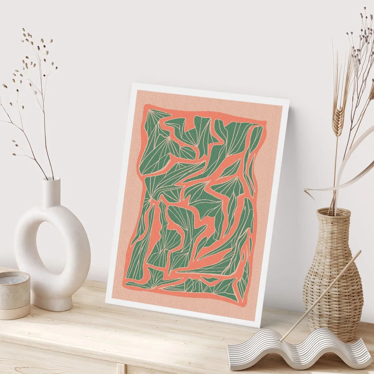 Affiche - Poster - La lutte entre le corail et la verdure - 70x100 cm