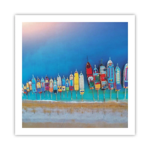 Affiche - Poster - Une vue à vol d'oiseau - 60x60 cm