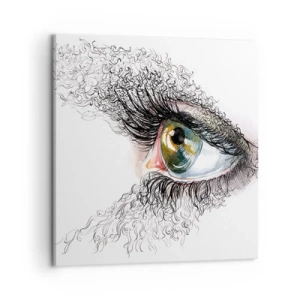 Impression sur toile - Image sur toile - Regarde droit dans l'âme - 50x50 cm
