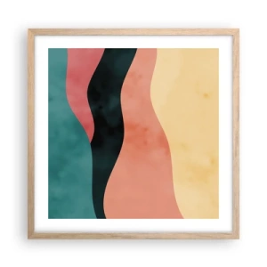 Affiche dans un chêne clair - Poster - Conformité non-conforme - 50x50 cm