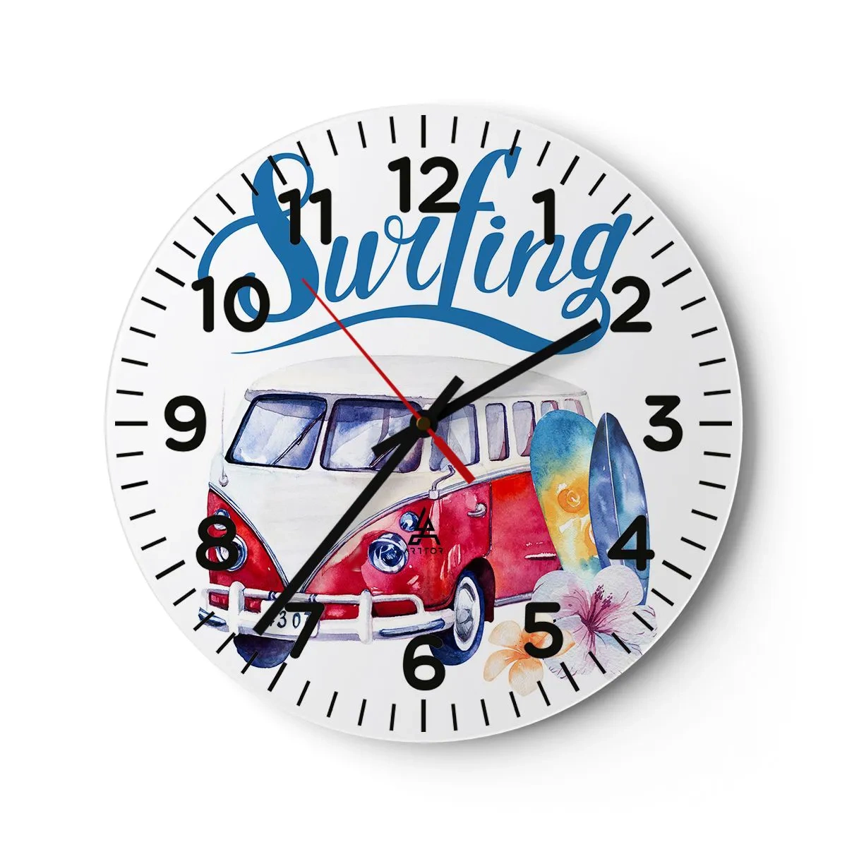 Horloge murale - Pendule murale - Concombre - un classique pour un surfeur - 40x40 cm