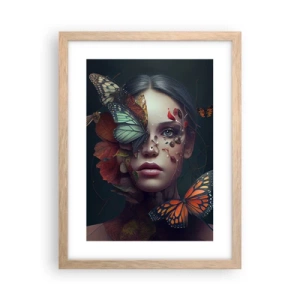 Affiche dans un chêne clair - Poster - Une merveilleuse métamorphose - 30x40 cm