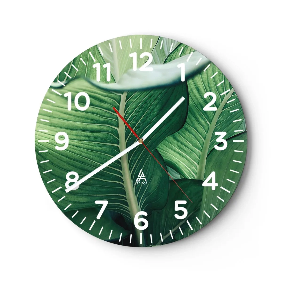 Horloge murale - Pendule murale - Une vie intensément verte - 40x40 cm