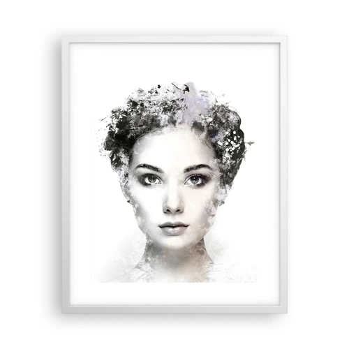 Affiche dans un cadre blanc - Poster - Un portrait extrêmement stylé - 40x50 cm
